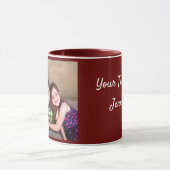 Bourgogne personaliseer FOTO-TEMPLATE Gift Coffee Mok (Midden)