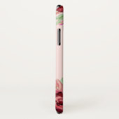 Bourgogne Perzik Blush Bloemen Roos Monogram Case-Mate iPhone Case (Achterkant / rechts)