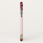 Bourgogne Perzik Blush Bloemen Roos Monogram Case-Mate iPhone Case (Achterkant/links)