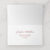 Bourgogne Perzik Roos Foliage Waterverf Bruiloft (Binnenkant ongevouwen)