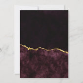 Bourgogne Pink Gold Foil Invitation de fête d'anni (Dos)