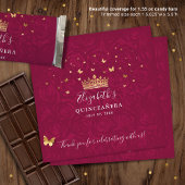 Bourgogne Plum Gold DIY Snoep Bar Wrapper Sjabloon Poster