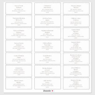 Bourgogne Police Mariage Étiquettes de adresse inv