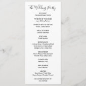 Bourgogne Programme de mariage floral et vert (Dos)