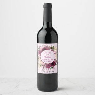 Bourgogne prune romantique, Étiquettes personnalis