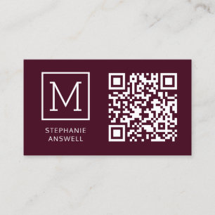 Bourgogne QR Code Minimal Logo Professional Visitekaartje