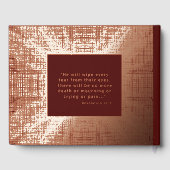 Bourgogne Real Foil Funeral Livres d'invités Maroo (Verso)