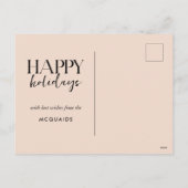 Bourgogne Red Blush Geometrische Roze Kerst Feestdagenkaart (Achterkant)