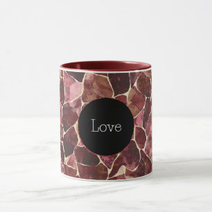 Bourgogne Red Chic Abstract Mok