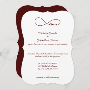 Bourgogne Red Love Infinity Wedding Invitations