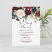 Bourgogne Red Wine Funérailles service Faire-part (Debout devant)