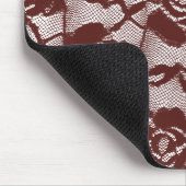 Bourgogne Rode Kant Bloemen Muismat (Hoek)