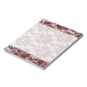 Bourgogne Rode Kant Bloemen Notitieblok (Gedraaid)