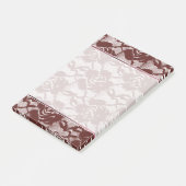 Bourgogne Rode Kant Bloemen Post-it® Notes (Schuin)