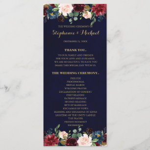 Bourgogne Rode Marine Bloemen Rustieke Boho Progra Programma