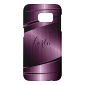 Bourgogne-rode metallic textuur Case-Mate samsung galaxy hoesje (Achterkant)