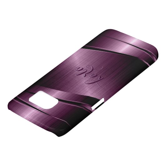 Bourgogne-rode metallic textuur Case-Mate samsung galaxy hoesje (Onderkant)