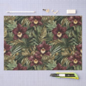 Bourgogne Rode Orchidee Bloemen Tissuepapier (Craft)