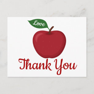 Bourgogne Rood Dank u Apple Rustic Wedding Party Briefkaart