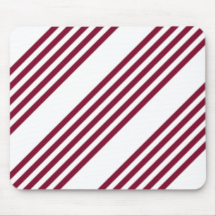 Bourgogne rood met wit vijfstrips muismat
