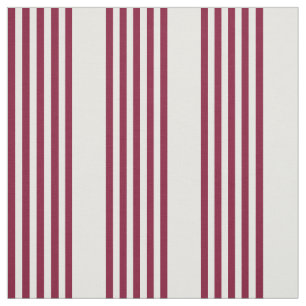Bourgogne rood met wit vijfstrips stof