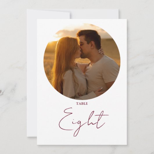 Bourgogne Rood Modern Minimalistisch Script Tafeln Kaart (Voorkant)