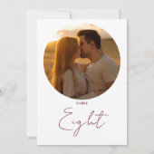 Bourgogne Rood Modern Minimalistisch Script Tafeln Kaart (Achterkant)