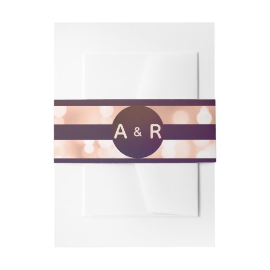 Bourgogne Roos Gold Wedding Uitnodigingen Wikkel (Voorkant Voorbeeld)