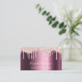 Bourgogne roos goud druppels make-up haar visitekaartje (Staand voorkant)