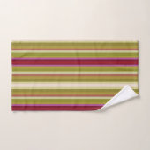 Bourgogne rose et vert olive (Serviette à main)