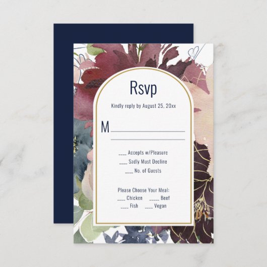 Bourgogne, Rose, Marine Gold Arch RSVP (Devant / Derrière)