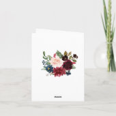 Bourgogne Rouge Bleu Bleu Merci Floral (Dos)