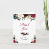 Bourgogne Rouge Bleu Bleu Merci Floral (Devant)