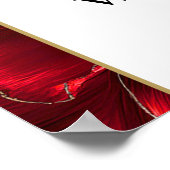 Bourgogne Rouge et or Floral Mariage Affiche de bi (Coin)