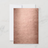 Bourgogne Rouge Floral Rose Gold Wedding RSVP (Dos)