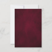 Bourgogne Rouge Floral Russe Boho RSVP (Dos)