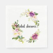 Bourgogne roze bloemig servet (Voorkant)