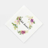 Bourgogne roze bloemig servet (Hoek)