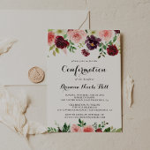 Bourgogne Roze Paarse lente Bloemen bevestiging Kaart