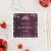 Bourgogne roze tiara naam script Sweet 16 Servet (Insitu)