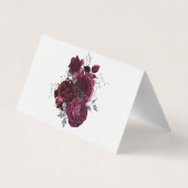 Bourgogne Rozen bedankje Visitekaartjes (Achterkant)