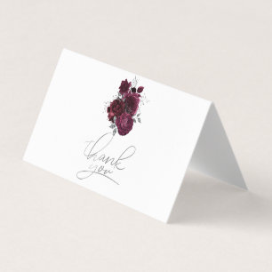Bourgogne Rozen bedankje Visitekaartjes