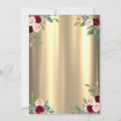 Bourgogne Rozen Glitter Jurk Vlinder Kaart (Achterkant)