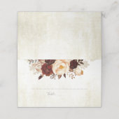 Bourgogne rustieke bloemen bruiloft (Buitenkant ongevouwen)