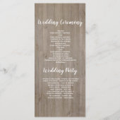 Bourgogne Rustieke Bloemen Trouwprogramma's Programma (Achterkant)