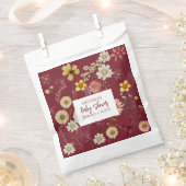 Bourgogne rustieke boho wilde bloem bedankzakje (Geknipt)