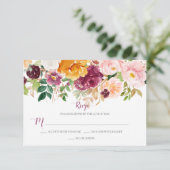 Bourgogne Saffron Blush Mauve Rustique Floral RSVP (Debout devant)