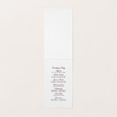 Bourgogne Splendor Floral Classic Wedding Programm (Inside Unfolded)