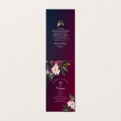Bourgogne Splendor Floral Classic Wedding Programm (Outside Unfolded)