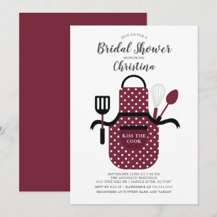 Bourgogne Stock Cuisine nuptiale Invitation